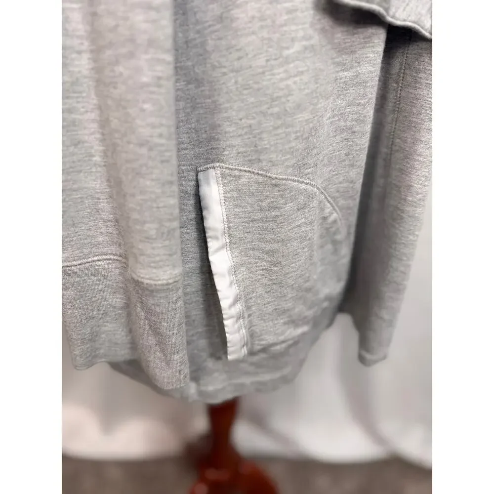 Chico's Zenergy lounge set gray soft luxe open front jacket & pants Sz 1 US M